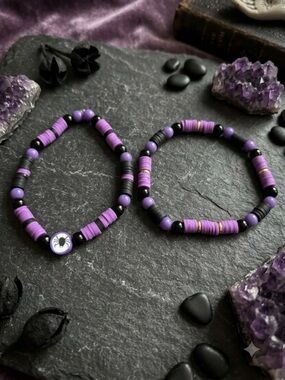 Halloween Spider Stacking Bracelets (set of 2)